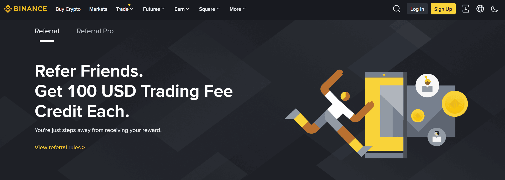 Programa de indicação Binance