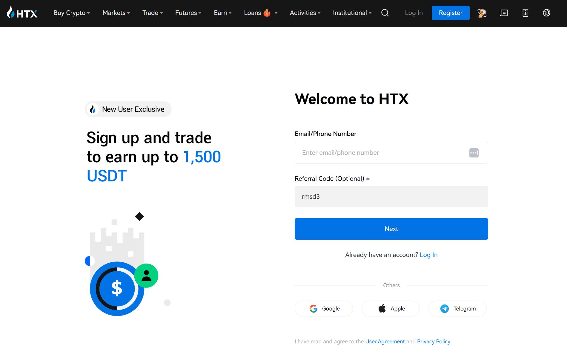 Programa de indicação HTX com estrutura comissão