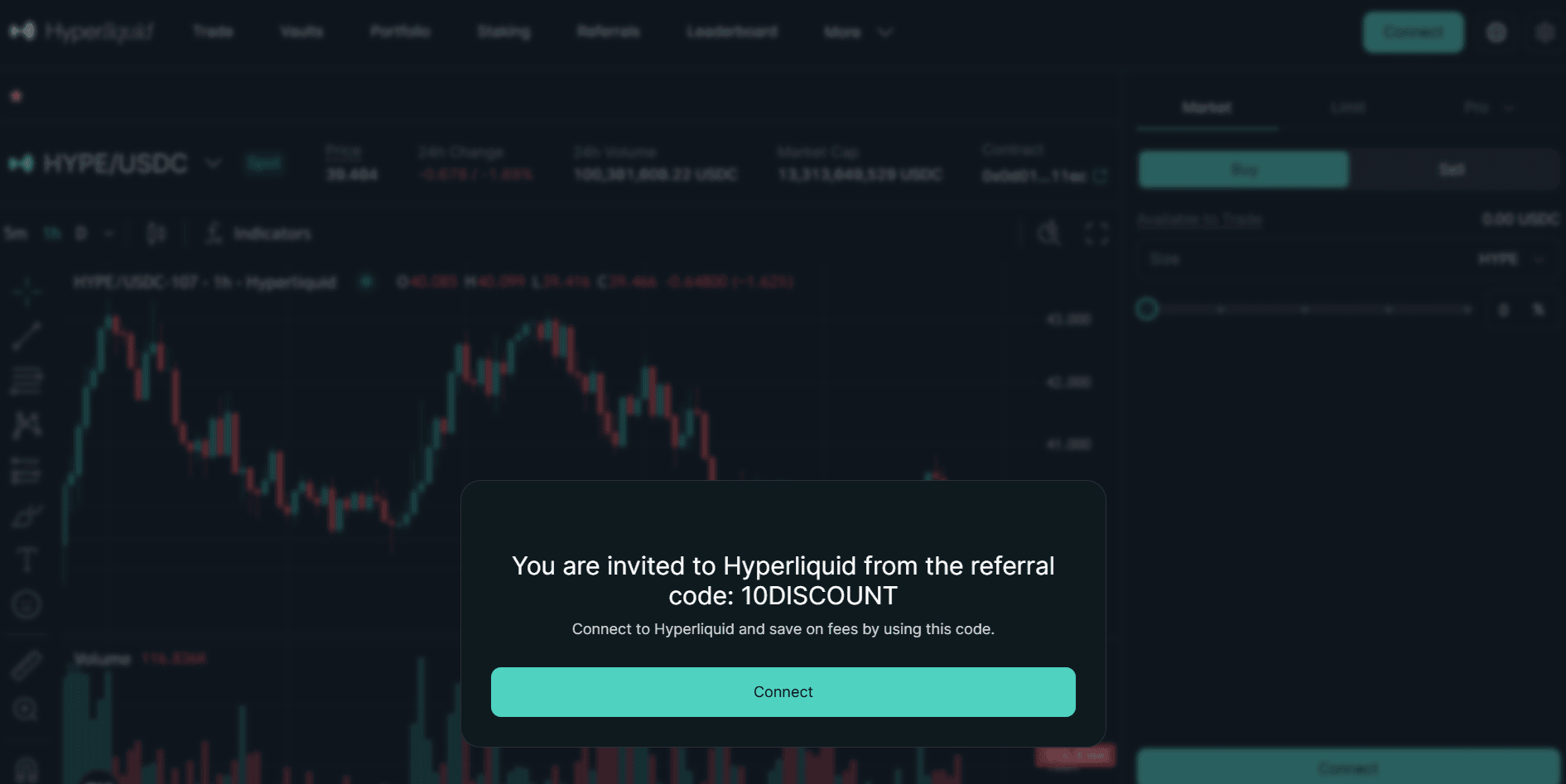 Código de referência Hyperliquid introduzido na plataforma
