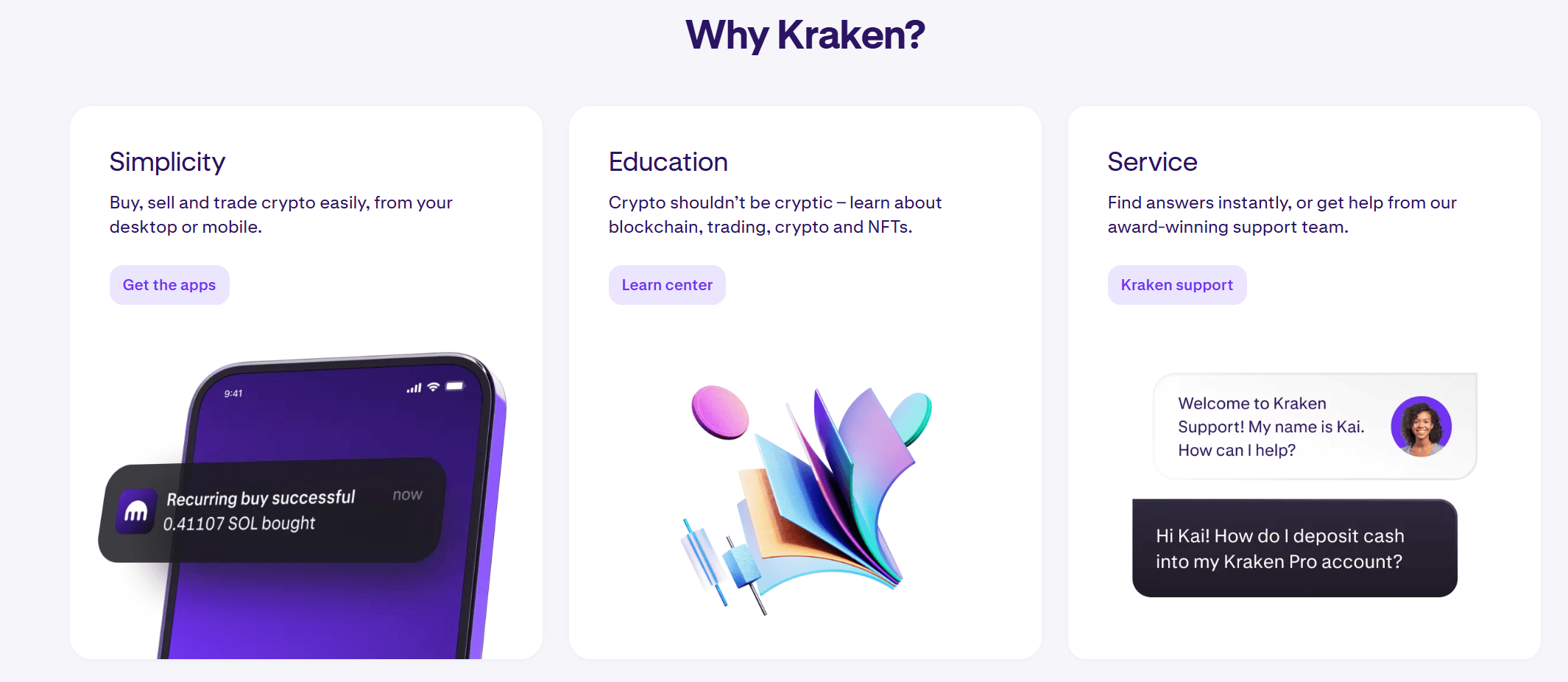 Porque escolher Kraken comparação com outras exchanges