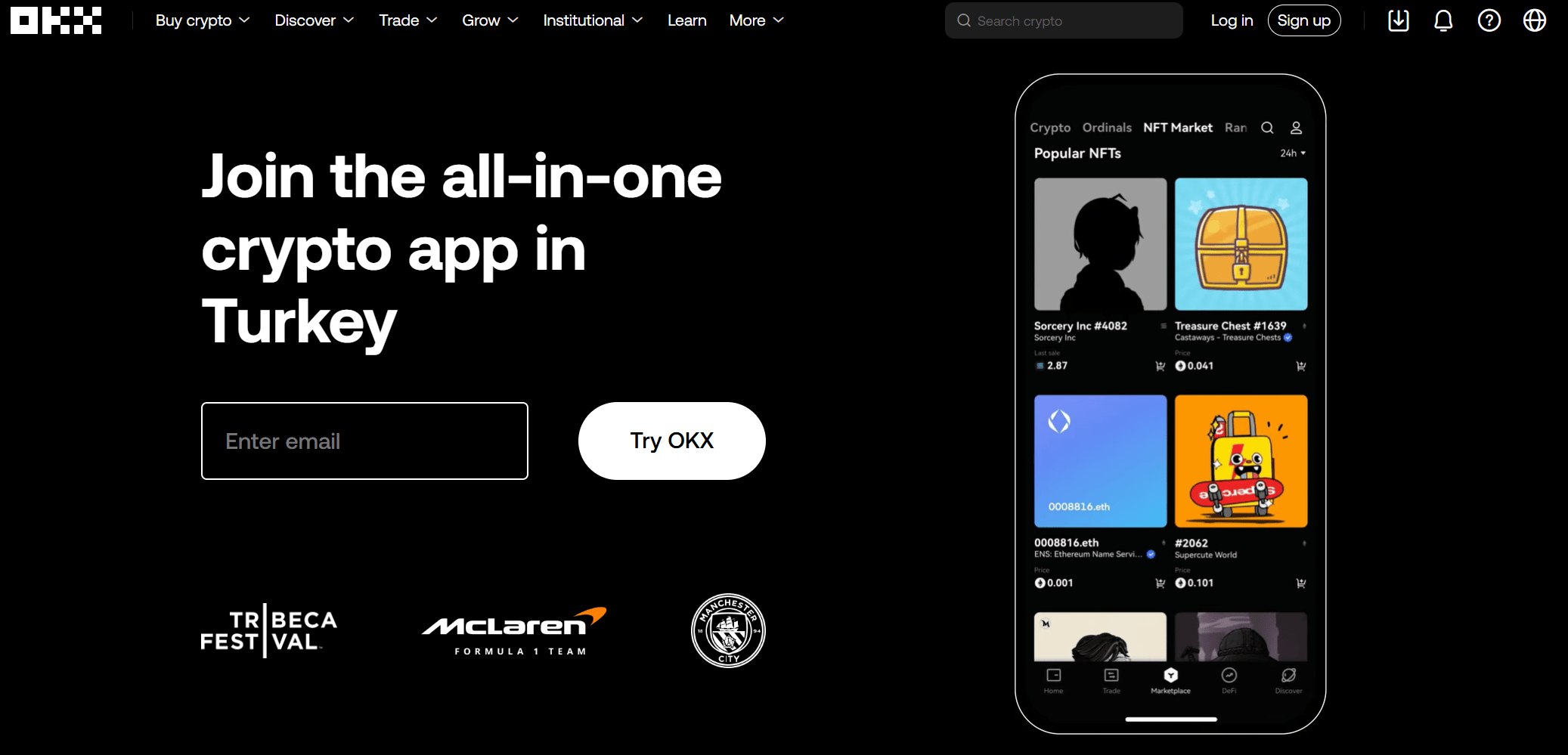 Website OKX exchange cripto
